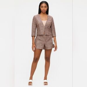 DKNY 2-Piece Pink Crop Jacket & Shorts Suit, Size 2